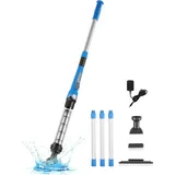 Aufladbarer Poolsauger 32 L/min mit Verlängerungsstange - Schwimmbadreiniger - Poolpflegegerät