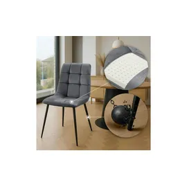 CLP 4er Set Esszimmerstühle Antibes dunkelgrau