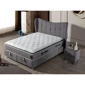 xl moebel gmbh s Boxspringbett Elegantes Kopfteil für maximalen Komfort und Stil - Grau