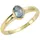 VIVANCE Fingerring VIVANCE "585/- Gelbgold Blautopas" Gr. 58, gelb, Fingerringe, Damen, 058 (18,5), Gold, Fingerring