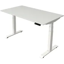 Kerkmann Move 4 elektrisch höhenverstellbarer Schreibtisch lichtgrau rechteckig, T-Fuß-Gestell weiß 140,0 x 80,0 cm