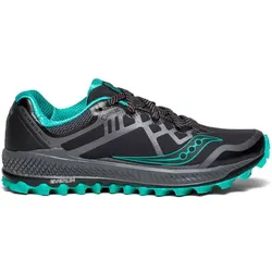 SAUCONY Damen Traillaufschuhe "Peregrine 8 GTX", Black / Grey / Green, 37 1⁄2