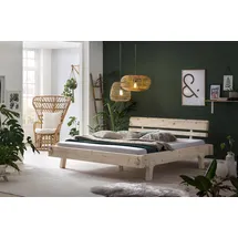 SalesFever Balkenbett Fichtenholz 140x200 cm