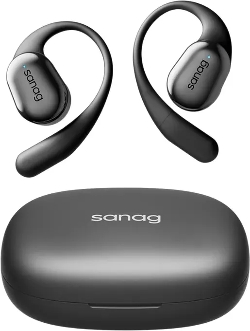 Sanag C16S Open Ear Earbuds Touch Control Noise Waterproof Bluetooth Earphones With Positioning S-C16S-Headphones-Black