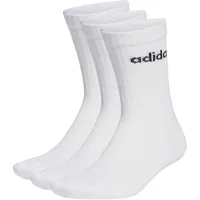 adidas Linear Crew Cushioned Socken 3er Pack White / Black 34-36