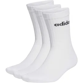adidas Linear Crew Cushioned Socken 3er Pack White / Black 34-36