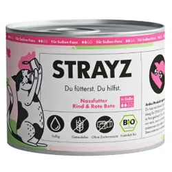 STRAYZ BIO Rind & Rote Beete in Soße, 6x200 g