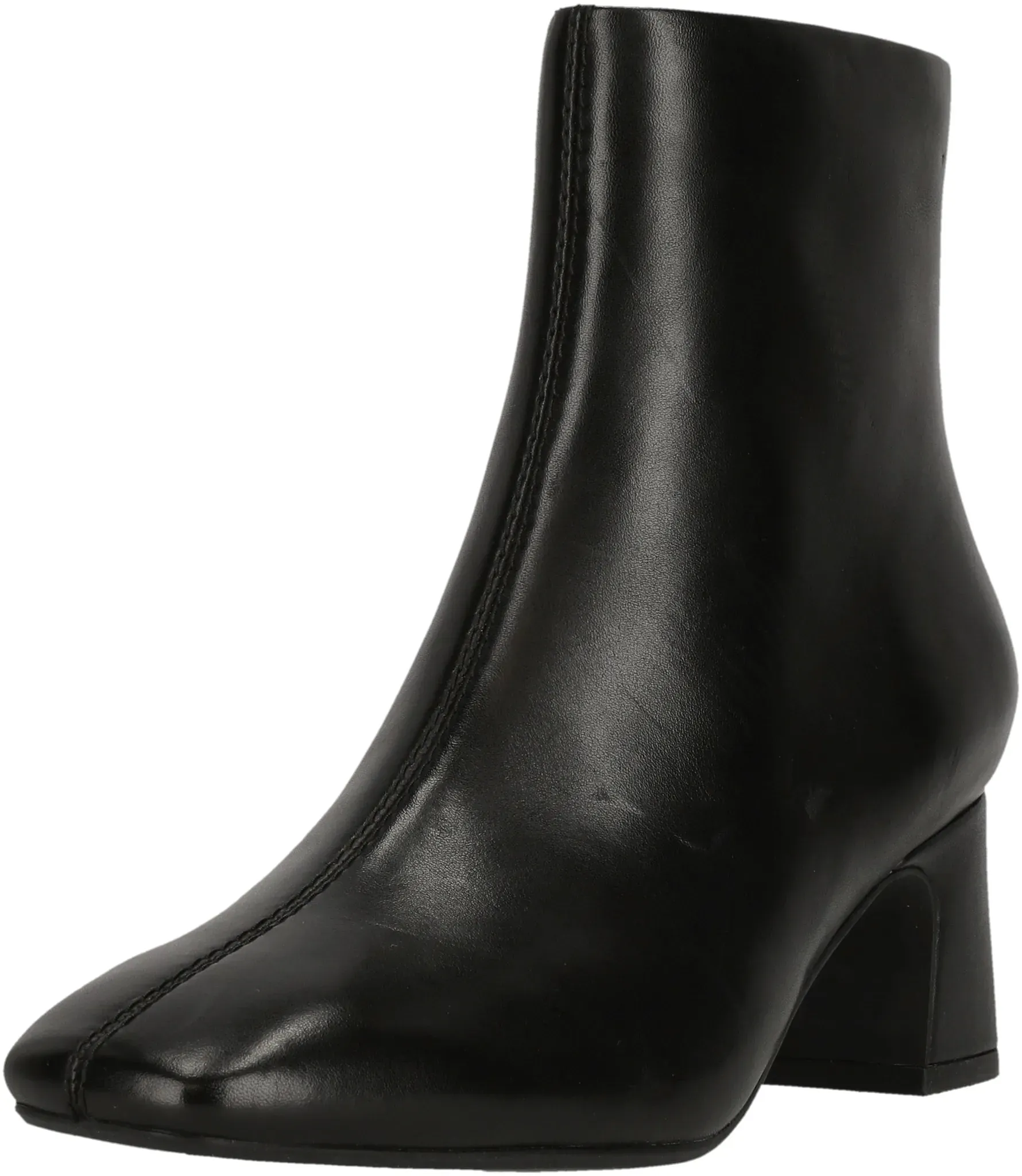 Stiefelette CLARKS "Fernie Zip", Damen, Gr. 35,5, schwarz, Leder, Schuhe, mit eleganter, quadratischer Schuhspitze