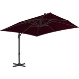 vidaXL Ampelschirm 300 x 300 cm bordeauxrot