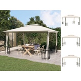 vidaXL Pavillon mit Seitenwänden 3 x 4 m creme