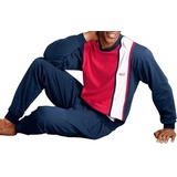 H.I.S. H.I.S Pyjama, (2 tlg 1 Stück), Gr. 52/54, weiß (marine, rot, weiß) Herren, Homewear-Sets Pyjamas