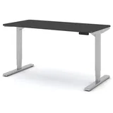 Assmann Electronic ASSMANN Schreibtisch Anthrazit Silber, Metall, 140x127x70 cm, Arbeitszimmer, Schreibtische, Bürotische