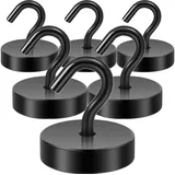 luxuskollektion Magnet Haken Neodym Kleiderhaken Spind 30kg Magnethaken Schwarz