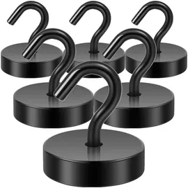 luxuskollektion Magnet Haken Neodym Kleiderhaken Spind 30kg Magnethaken Schwarz