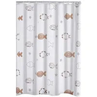 RIDDER Duschvorhang Fishes 180 x 200 cm beige