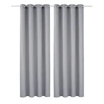 MY HOME Vorhang »Raja« Ösen 2 Stk. tlg. 2er-Set, Bestseller, einfarbig, modern, pflegeleichte Mikrofaser, grau