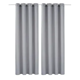 MY HOME Vorhang »Raja« Ösen 2 Stk. tlg. 2er-Set, Bestseller, einfarbig, modern, pflegeleichte Mikrofaser, grau