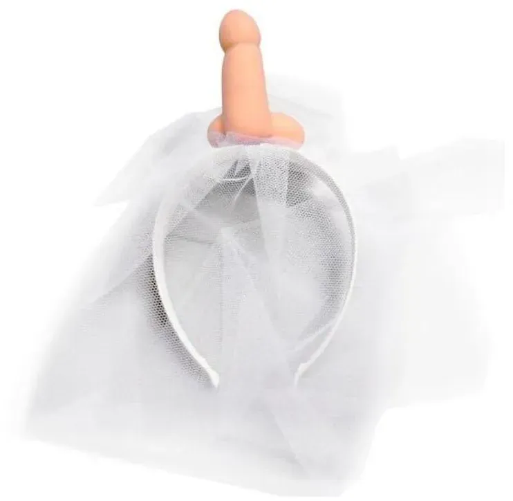 DIABLO PICANTE - WEISSER BRAUTSCHLEIER MIT PENIS