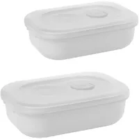 2friends Mikrowellengeschirr mit Deckel 2er Set (14x16x20 cm) Mikrowellen