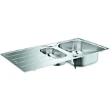 Grohe K200 mit Abtropffläche 965x500mm, 1,5 Becken Edelstahl