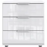 WIMEX Boxxx Nachtschrank, Weiß, Kunststoff, 3 Schubladen, 52x58x38 cm, Made in Germany, Schlafzimmer, Nachttische