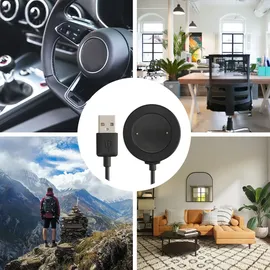 kwmobile USB Kabel Charger kompatibel mit Honor Watch 4 (TMA-L19) / Watch 5 (STL-L19) Ladekabel / Watch Ersatzkabel - Schwarz