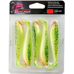 Fox Rage Kunstköder, Fox Rage Zander Pro Ultra UV 12cm/4.75″ Lemontiger x 5pc Gummifisch 12 cm