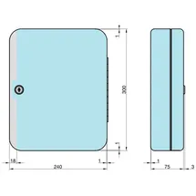 BASI Schlüsselkasten SK 50 45 Haken Grau