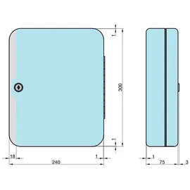 BASI Schlüsselkasten SK 50 45 Haken Grau