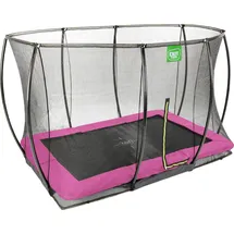EXIT TOYS Silhouette Bodentrampolin 214 x 305 cm inkl. Sicherheitsnetz rosa