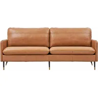 Z-Hom Sofa Z-hom Leder Sofa Modell 002, 2-Sitzer-/ 3-Sitzer-Sofa, Moderne Couch braun