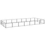 vidaXL Hundezwinger Schwarz 21 m2 Stahl