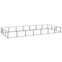 vidaXL Hundezwinger Schwarz 21 m2 Stahl