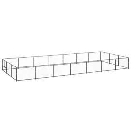 vidaXL Hundezwinger Schwarz 21 m2 Stahl