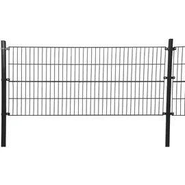 Home Deluxe Doppelstabmattenzaun 1,2 m x 10 m Anthrazit