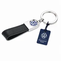 Troika VW Lederschlaufe Schlüsselring Schwarz