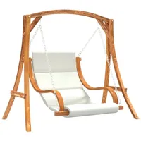 VidaXL Hollywoodschaukel mit Auflage Massivholz Fichte mit Teak-Finish -