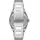 Fossil Everett 3Zeiger, Quarzwerk, 42 mm silbernes Edelstahlgehäuse mit Edelstahlarmband, FS5822