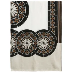 Schal MARC O'POLO "aus Leinen-Baumwolle-Mix", Damen, bunt (multi, schwarz), Obermaterial: 55% Leinen, 45% Baumwolle, bedruckt, Modetücher