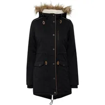 Oxmo Parka OXAnna Damen, Winterparka Mantel mit Fellkapuze und Teddy-Futter | Gr.: S