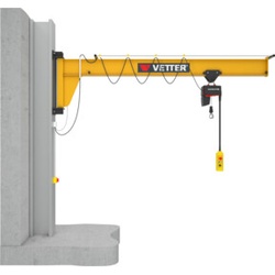 Vetter Wandschwenkkran PRAKTIKUS Standard-Lagerkonsole Elektrokettenzug 125kg, 6,0m