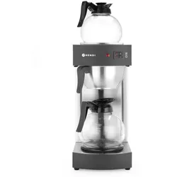 Hendi Kaffeemaschine Kitchen Line mit 2x1,8Liter Glaskannen und 100 Filtertüten