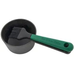 Big Green Egg Gusseisen Saucentopf mit Pinsel