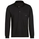 Trigema Poloshirt TRIGEMA Langarm Poloshirt aus Baumwolle (1-tlg) schwarz S