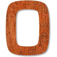 Keilbach Keilbach, Hausnummer iron.number.240, korrodierter wetterfester Stahl, Typografie Eurostile, Höhe 240 mm, Ziffer 0