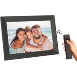 AgfaPhoto AGFA APF1000 Digitaler Bilderrahmen, 10 Zoll (1024 x 600, LED, Fotoanzeige, Uhr, Kalender, programmierbar), Schwarz