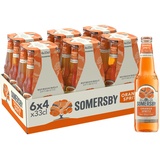 Somersby Orange Spritz Cider 0,33 l Flasche, 24 Glasflaschen fruchtiger Cider mit bittersüßem Orangen-Geschmack mit 4,5 Prozent Volumen ohne künstliche Farb- und Aromastoffe (24 x 0,33 l)