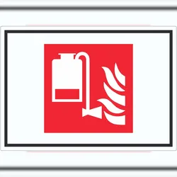 HB-Druck Tragbare Schaumlösch-Einheit Symbol Aufkleber A7 (74x105mm)