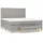 vidaXL Boxspringbett mit Matratze Hellgrau 180x200 cm Stoff1358360