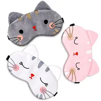 Schlafmaske für Kinder, 3 Stück, Niedliche Tier-Schlafaugenmaske, Plüsch-Gesichtsmaske, Reise-Schlafaugenmaske, Schlafhilfe, verstellbare Augenmaske, dehnbar, weich und bequem, Schlafaugenmaske